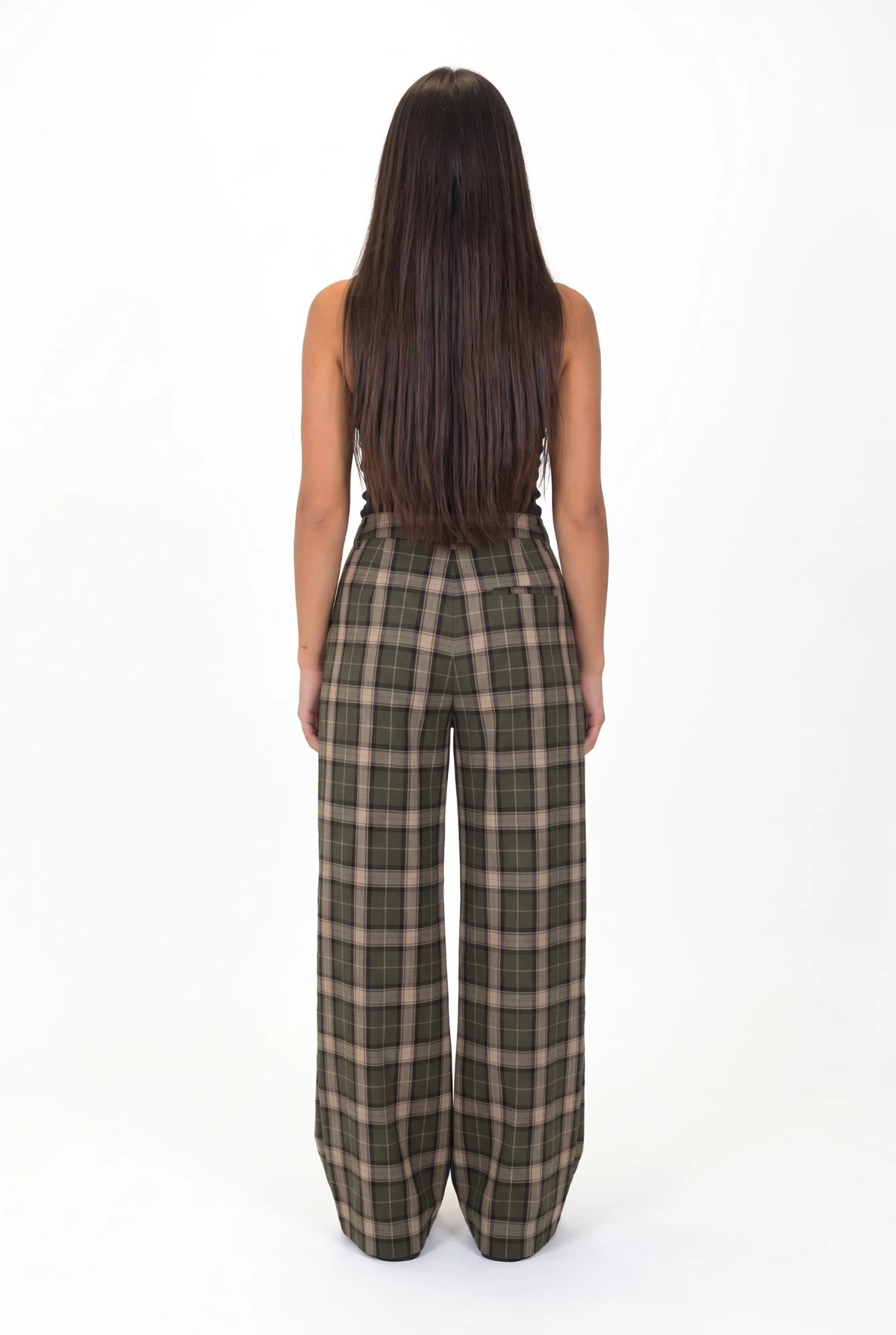 Bergamo Plaid Trousers - espalda