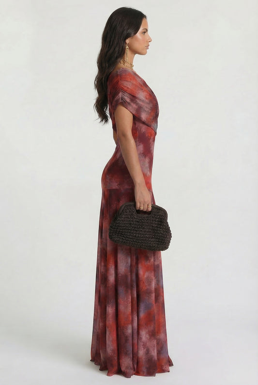 Toledo Dress Printed in Red