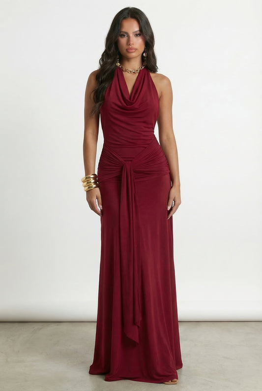 Hailey Maxi Dress Burgundy
