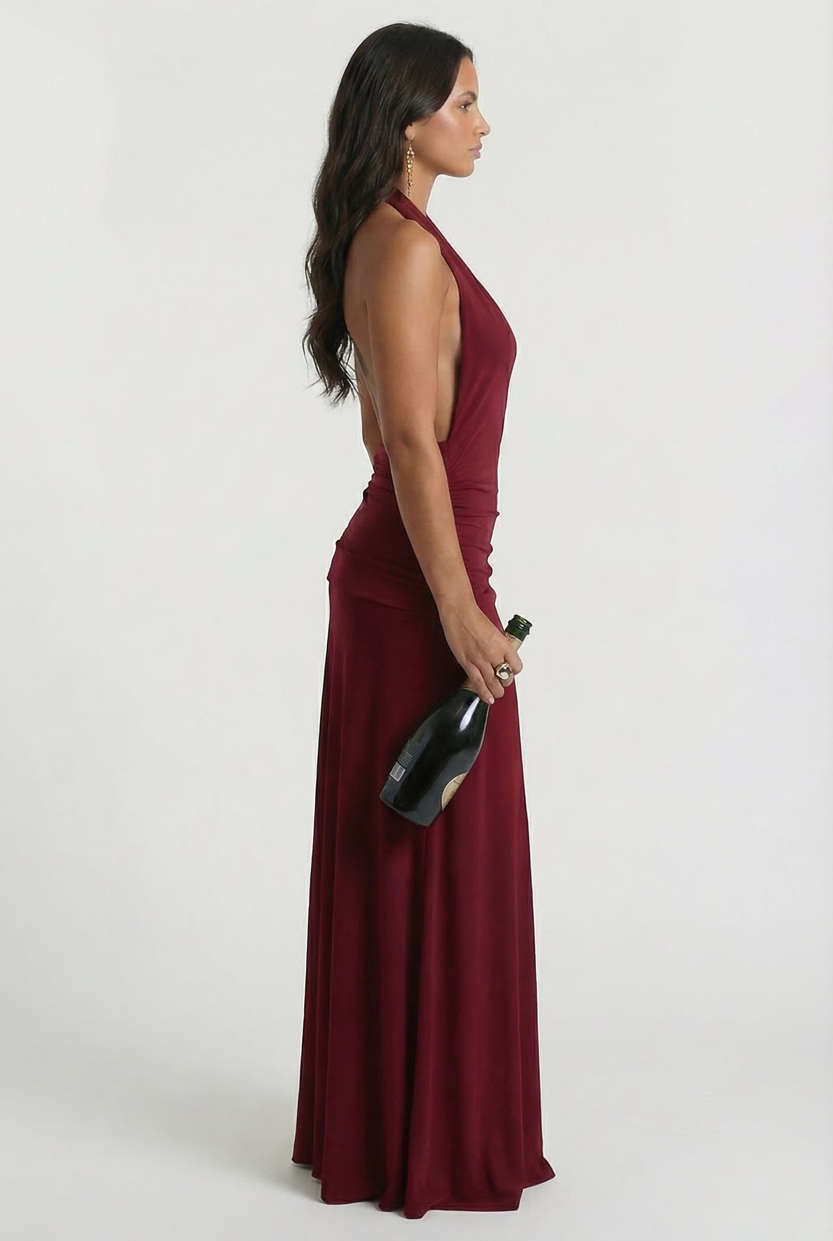 Abito lungo Hailey bordeaux