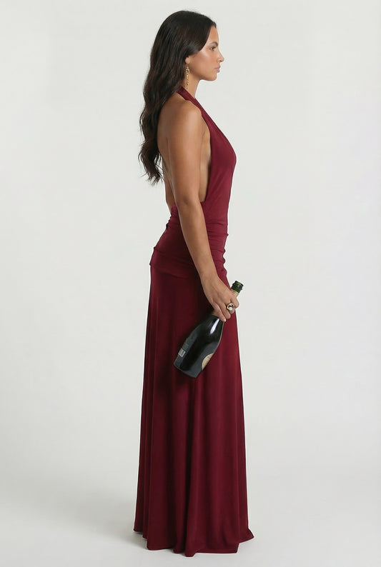 Hailey Maxi Dress Burgundy