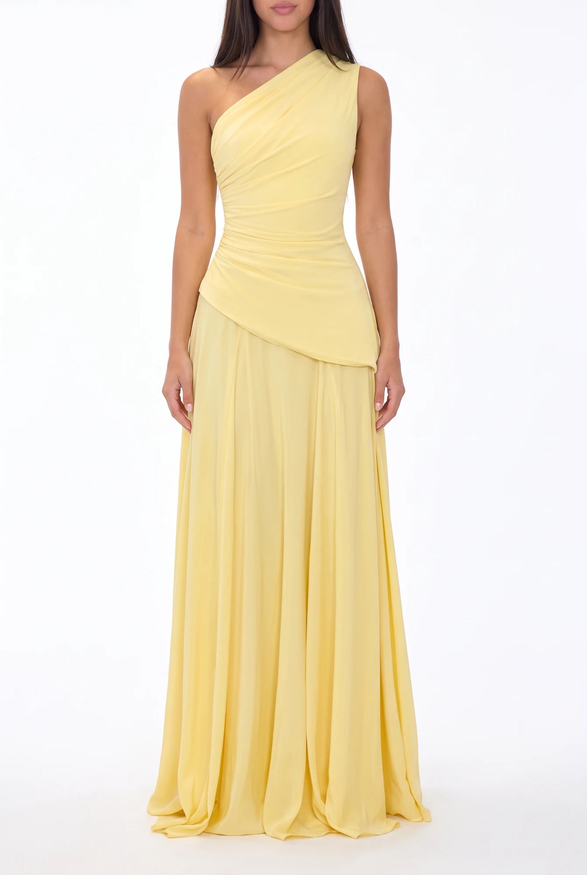 Kioto Dress amarillo - detalle frontal