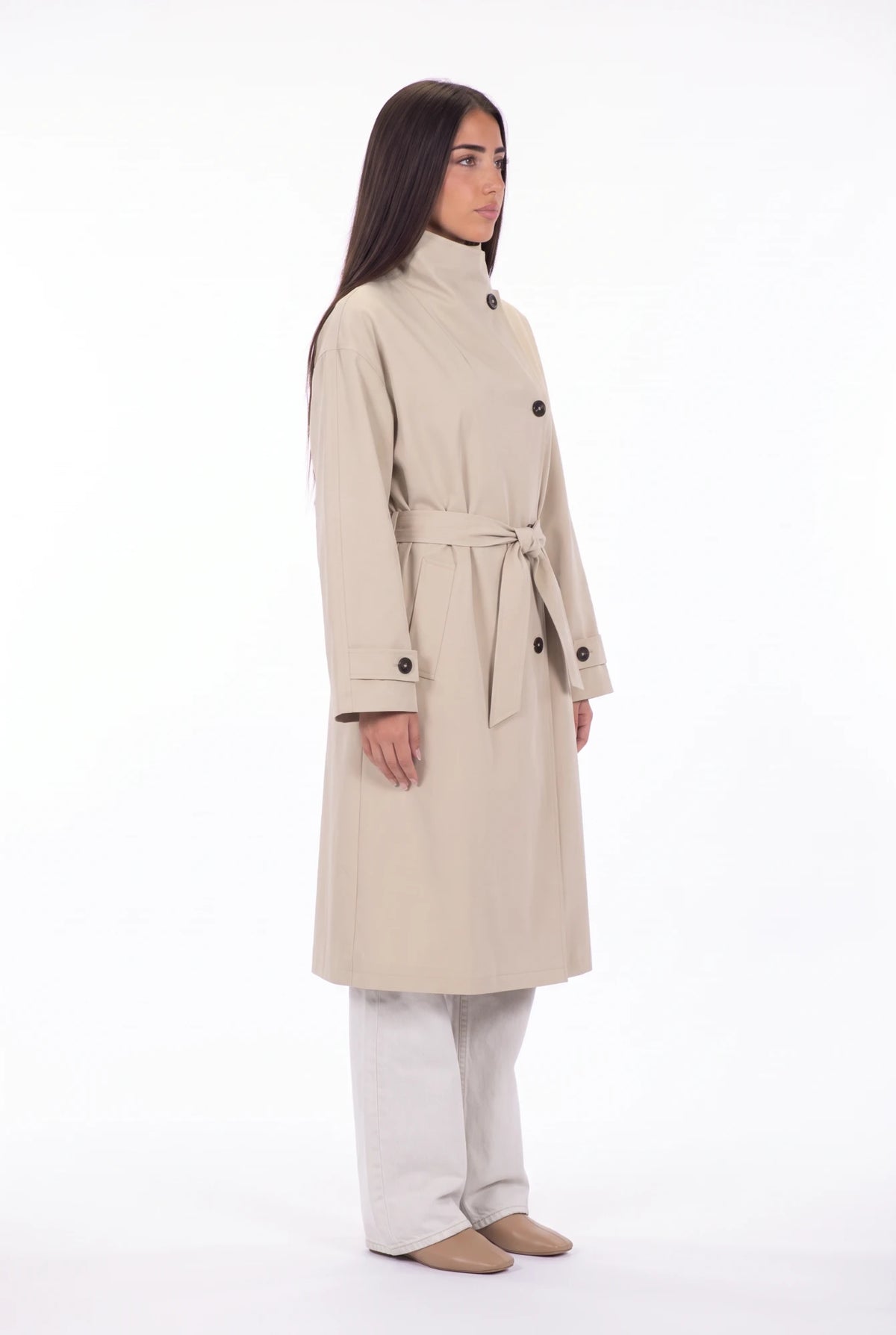 Lucca Trench Coat beige - perfil
