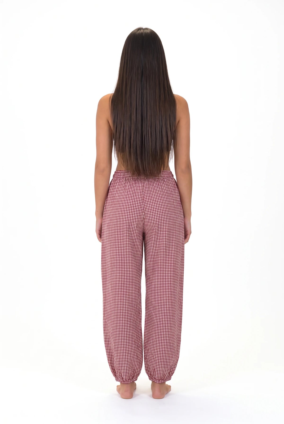 Positano Gingham Trousers - espalda