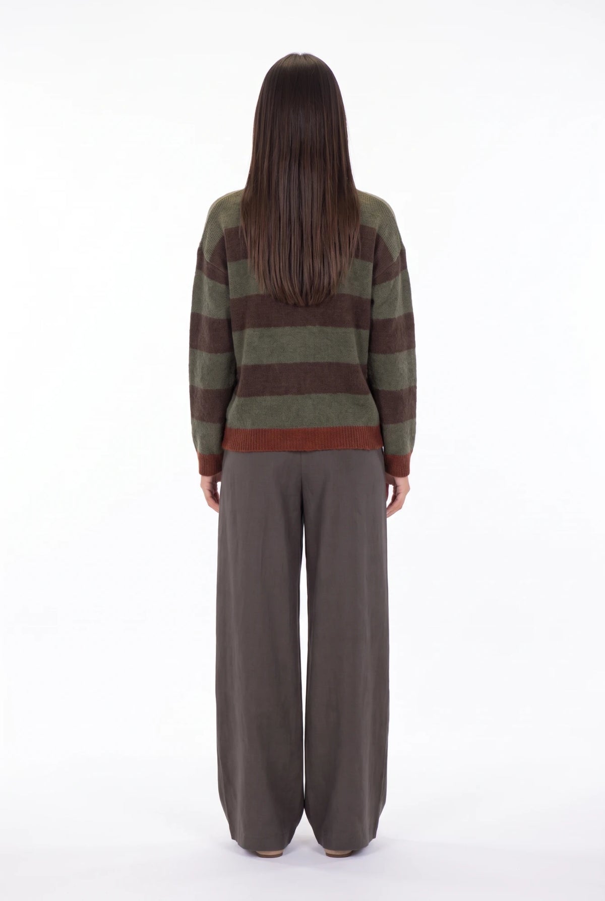 Siena Pleated Trousers taupe - vista trasera